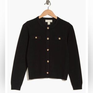 NWT Black Kiera Chest Pocket Cardigan 1X